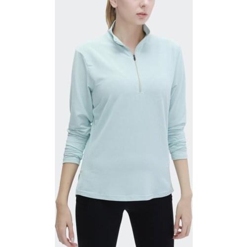 Autumn And Winter New Fitness Women Quick Dry Long Sleeve Zipper Sportswear Female Yoga Gym Training Running Shirt Top 188