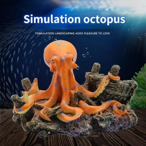 Resin Artificial coral octopus marine animal ornaments fish tank Background for aquarium landscaping decoration ornaments