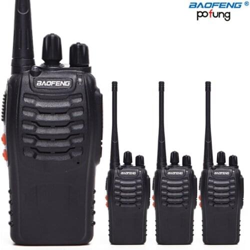 4Pcs Baofeng BF-888S Walkie Talkie UHF Two Way Radio BF888S Handheld Radio 888S Comunicador Transmitter Transceiver+ 4 Headsets