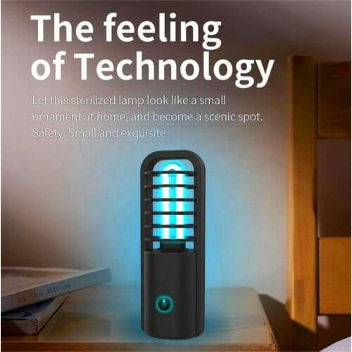 2021 Portable Uvc Lamp Sterilizer Household Ultraviolet Disinfection Lamp Uvc+ozone Usb Rechargeable Disinfection Lamp
