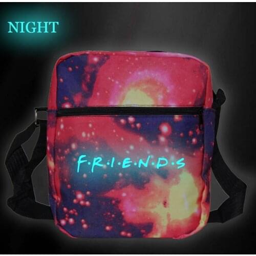 Casual Brand Men Messenger Bag Luminous Vintage Shoulder Bags Friend Letter Crossbody Bag Fashion Travel Cross Body Bags Unisex