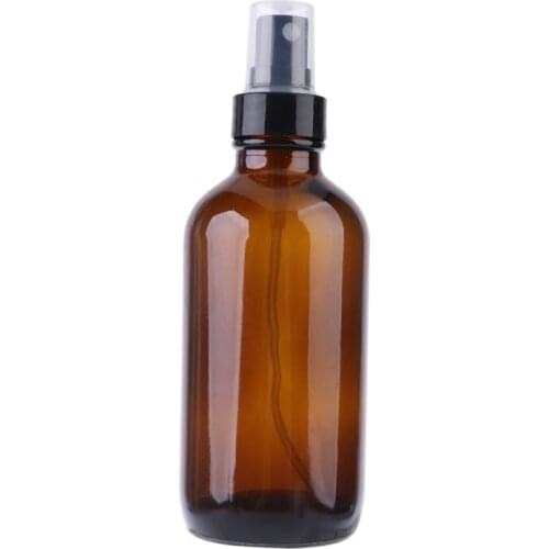 Empty Amber Glass Spray Bottle Water Sprayer Refillable Atomiser Container for essential Oils 2XPB