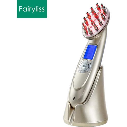 RF Laser Hair Growth Massage Comb Anti Hair Loss Therapy Infrared Red Light EMS Vibration Massager Hair Care Hair Brush