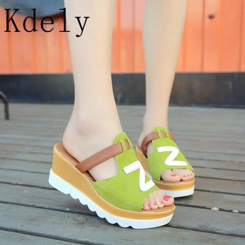 Womens Sandals Platform Shoes Comfortable Slippers Ladies Womens Casual Shoes Breathable 8CM Wedge Pumps