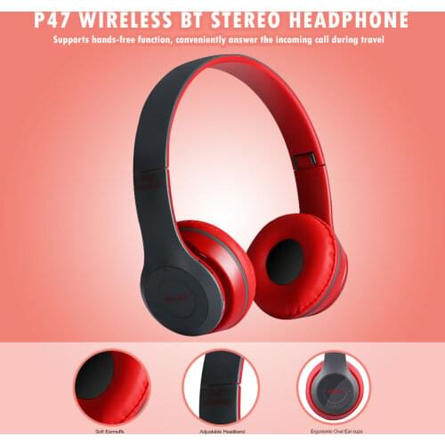 Stereo Over-Head Gamer Headphones Wireless Bluetooth-compatible Earphones for Sports Computers Wireless Game Accessories