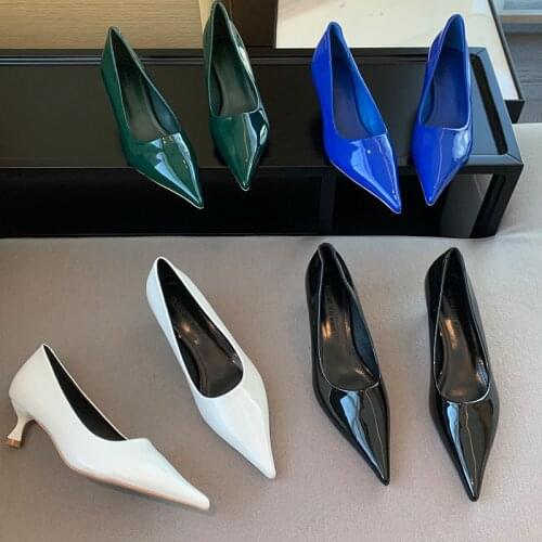 Women High Heel Shoes 2021 Female Party Shoes Pointed Toe Slides Fashion Thin Heels Sandals Ladies Sandals For Woman Pumps Solid