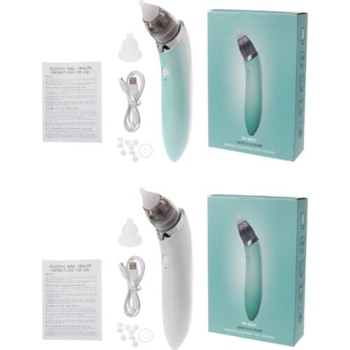 Infant nasal care suction device, electric safe and hygienic nasal cleaner, with 2 sizes of nasal tip and oral snot suction cup