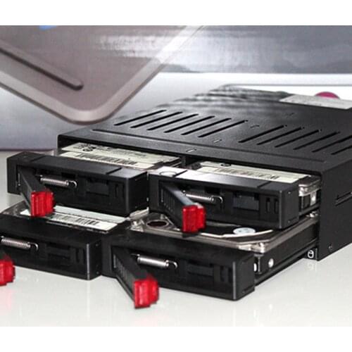 SATA Internal Rack 4x2.5" Hard Drive Case Mobile Rack Mount SSD Enclosure