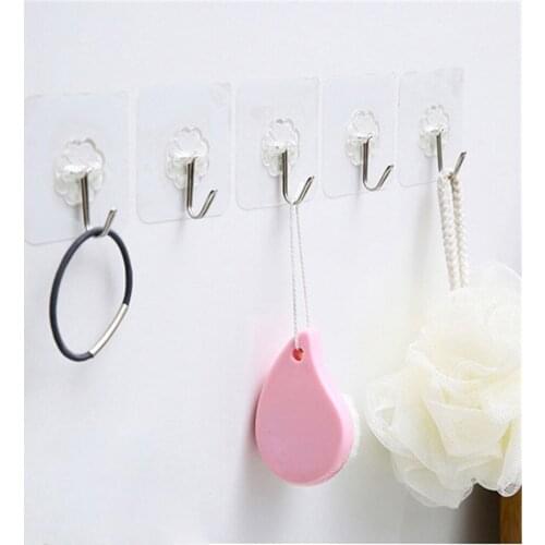 10 Pcs 6x6cm Transparent Strong Self Adhesive Door Wall Hangers Hooks Suction Heavy Load Rack Cup Sucker Kitchen Bathroom Tools
