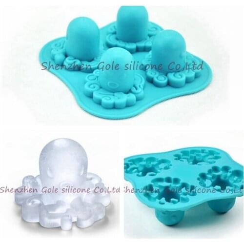 100pcs/lot Octopus Mold Silicone Mold Cooking Tools Cookie Cutter Ice Molds Ice Trays Kitchen Fondant Accessories Tools