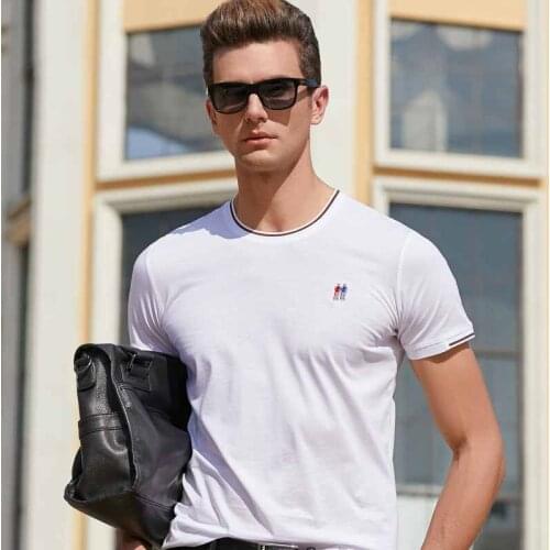 2021 Fashion Cotton Short sleeve Round neck T-shirt Male Clothes Casual YP6027