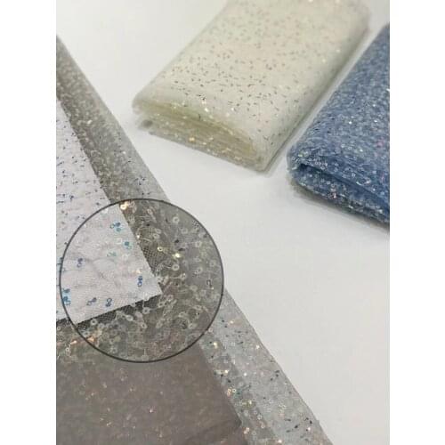 5yards/pc) Simple and elegant French lace embroidered African sequins net lace fabric Newest for bling bling dress FXZ070