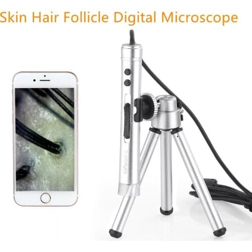 500X Digital Electronic LED USB Microscope Magnifier Endoscope Camera Video Microscope 0.2MP Skin Hair Testing Taking Photos