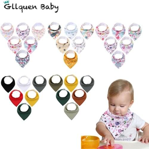 6-Pack Baby Bandana Drool Bibs Super Absorbent Bibs for Drooling and Teething Organic Cotton Drool Bibs for Infant