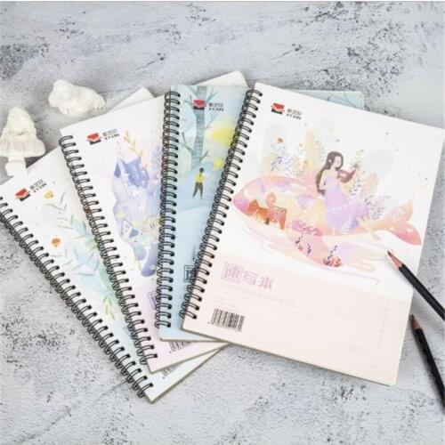 100G Wood Pulp Sketchbook Diary for Drawing Painting Graffiti Colorful Cover 32 Sheets Sketch Book Memo Pad Notebook