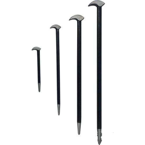 Free shipping 4pcs hook shaped round crowbar rod 6 "12" 16 "20". pry bar Round rod nail puller
