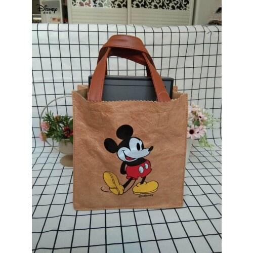 Disney Mickey Mouse Large Capacity Shoulder Bag Polyester Women Handbag Cartoon Lady Hobos Lightweight Ladies Shopping Bag