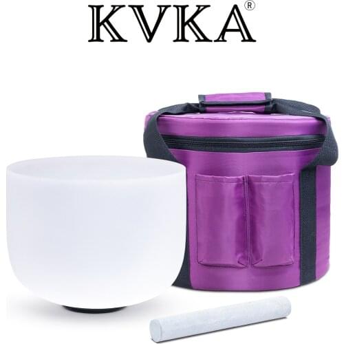 CDEFGAB 432hz/440hz Frosted Quartz crystal singing bowl 8 inch with free carring case Chakra Quartz Crystal Singing bowl