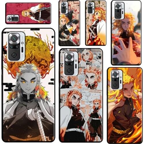 Rengoku Kyoujurou Kimetsu No Yaiba For Xiaomi Redmi Note 10 Pro 7 8 9S 8T Note 9 Pro Case For Redmi 9C 9T K40 9A Back Cover