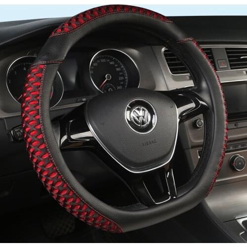 D Shape 38cm Car Steering Wheel Cover Non-slip PU Leather for POLO GOLF 7 Scirocco Suzuki Swift Nissan Rogue High Quality