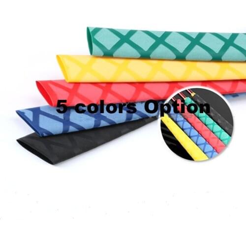 Free Shipping 5color 1M 15-40MM electrical insulation Slip heat shrinkable tube anti skid fishing heat shrink Handle Waterproof