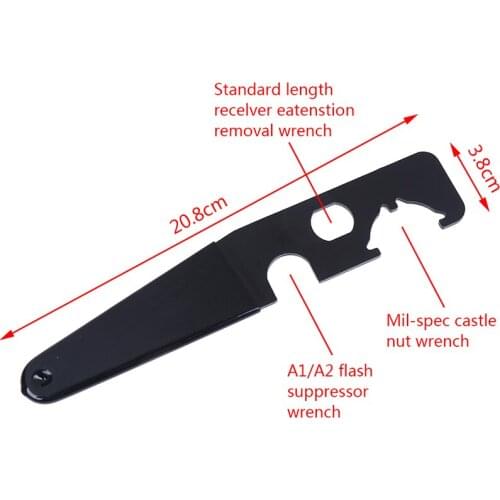 Steel Enhanced AR15 Armorer Stock Spanner Wrench With Rubber Handle For Castle Nut A1/A2 Muzzle Brake Wrench