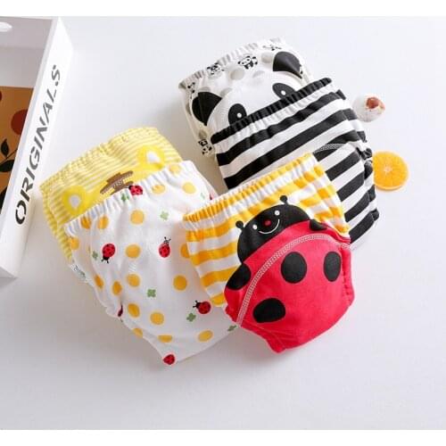 Cotton Baby Diapers Cartoon Baby Training Pants Panties Reusable Infants Cloth Diaper for Children Nappy Changing Underwear
