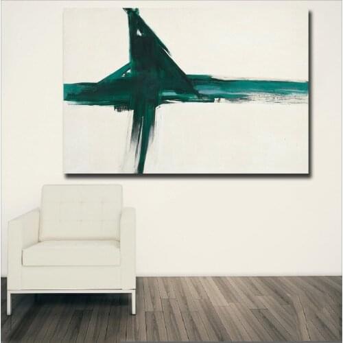 Large Size Wall Pictures Oil Painting Franz Kline, Green Cross, 1956 Wall Art Canvas Print Pictures for Living Room and Bedroom