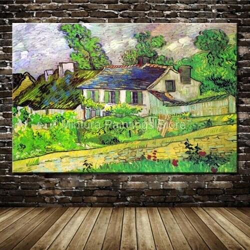 Houses at Auvers By Vincent Van Gogh 100% Hand Painted Reproduction Oil Paintings On Canvas Wall Art Picture For Home Decoration