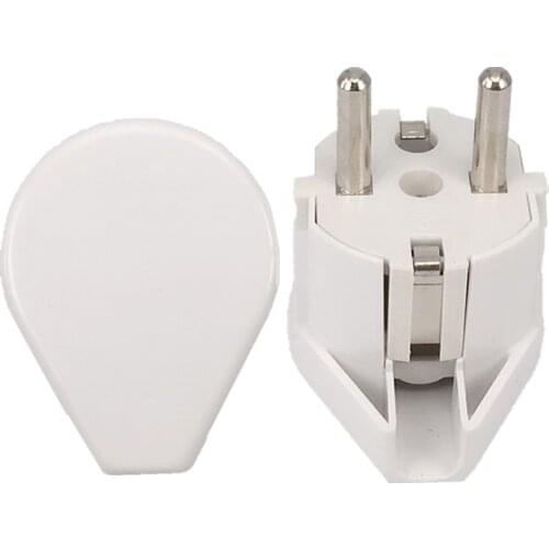 5PCS European standard elbow two round pin Connect Power Cord Wiring assembly Power Plug 16A 250V EU Euro French Germany Plug