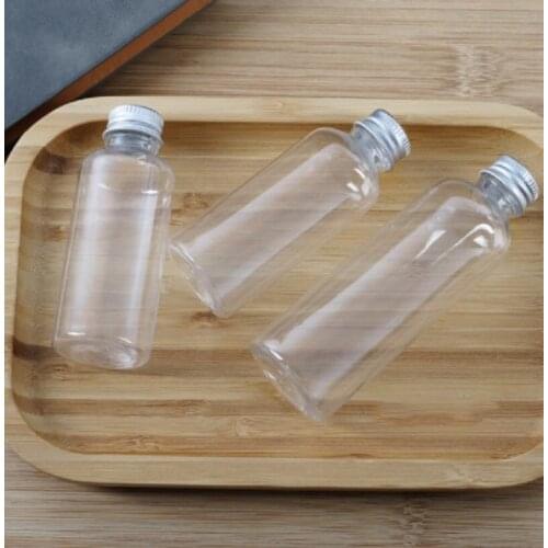 5ml/10ml/20ml/30ml Transparent Empty Aluminum Screw Cap Refillable Cosmetic Bottle Travel Portable Lotion Cream Plastic Bottle