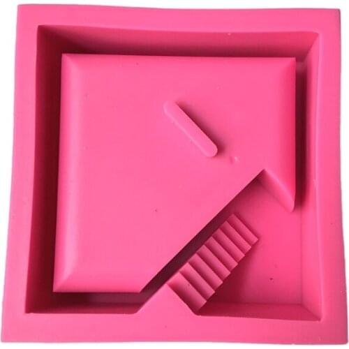 Square Ladder Flower Pot Mold Plaster Cement Gypsum Concrete Silicone Mould DIY New