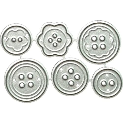 Button Metal Cutting Dies Stencil DIY Scrapbooking Album Paper Card Template