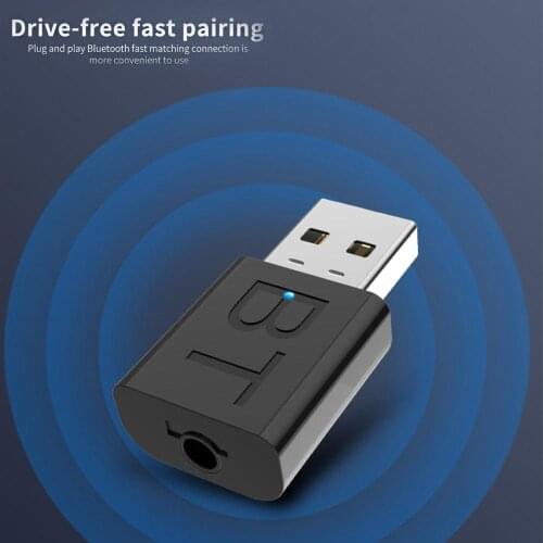 Mini USB Audio Transmitter Receiver Adapter Bluetooth 5.0 For Car TV PC Speaker