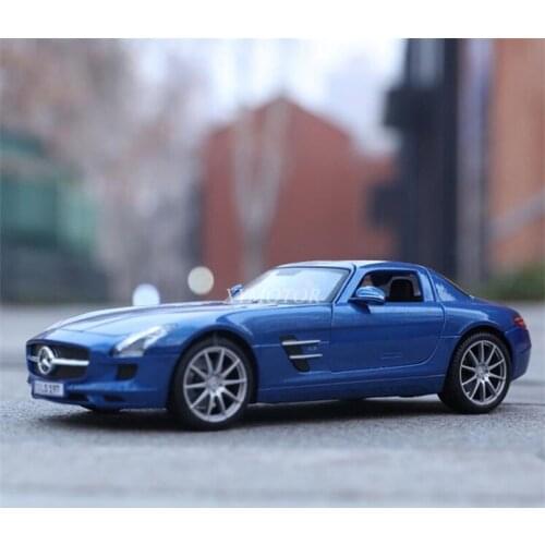 Maisto 1:18 For Benz SLS AMG Diecast Model Car Kids Boys Girls Toys Gifts Blue/Black/Red/Silver For Display Collection