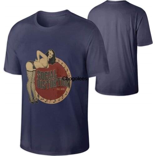 Mens Short Sleeve T-Shirt Social Distortion Graphic Music Fashion Novelty Funny Tee