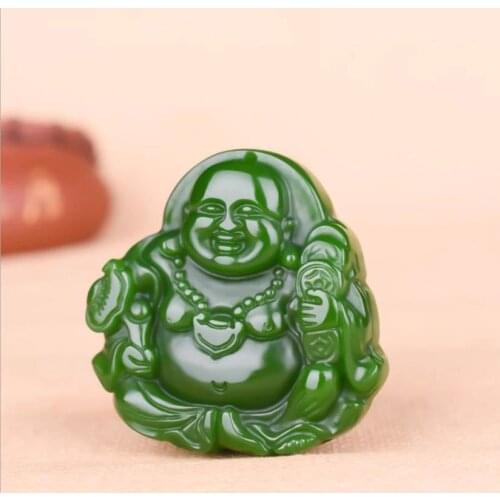 Natural Green Jade Pendant Necklace Hand-carved Charm Jadeite Jewelry Fashion Gifts for Women Men