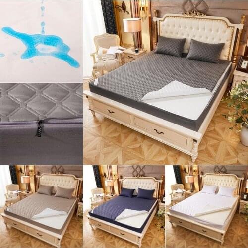 Zipper Removable 100% Cotton Bed Sheet, Six-Sided Full Dust Cover Queen/King /Twin/Full Size 4-24CM Thickness Mattress Protector