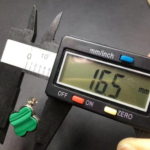 Natural green malachite four-leaf clover pendant jewelry to make DIY necklace parts