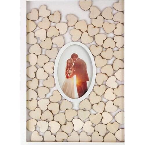 Personalized Drop Box Guest Book Wedding Guest Book Sign Alternative 3D Wedding Guestbook Wood Hearts