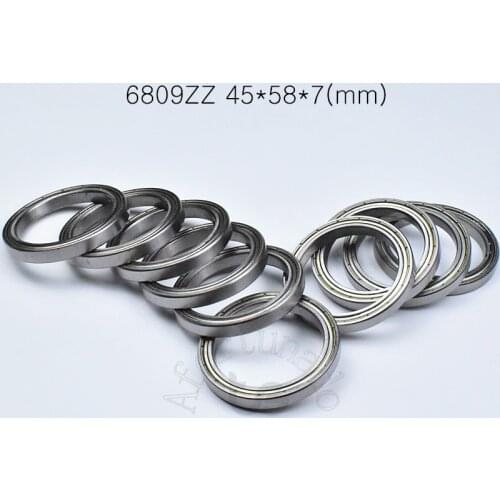 6809ZZ 45*58*7(mm) 1Piece bearing Metal sealed bearing Thin wall bearing 6809 6809ZZ chrome steel bearing