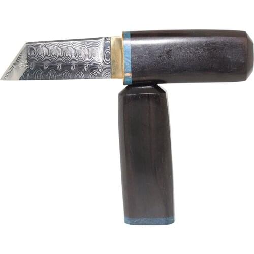 MASALONG Fixed Blade Straight Knife Wilderness Rescue Tools Damascus Ultra Short Samurai Sharp Sword Kni150