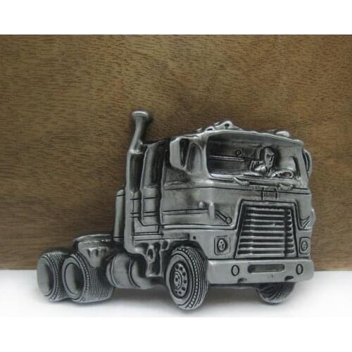 BuckleClub zinc alloy retro western truck belt buckle FP-03617 LUXURIOUS cowboy jeans gift belt buckle pewter finish