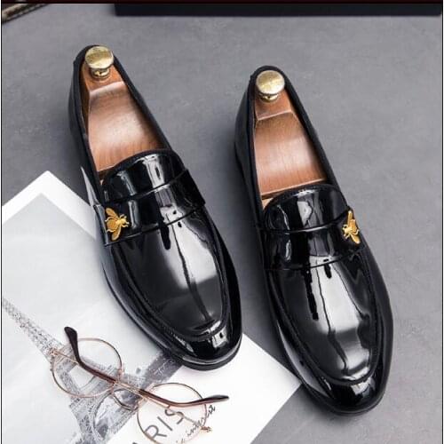 Luxury designer men shoe High quality leather loafers with thick and low rivets,casual board shoes,shoes with high height