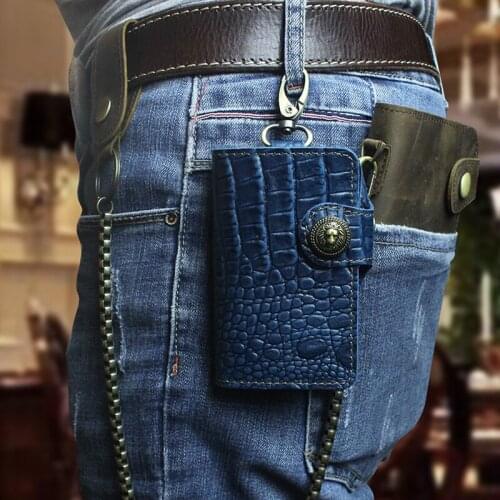 Handmade Cowhide Housekeeper Key Bag Retro Genuine Leather Smart Key Holder Pouch Credit Card Slot Coin Purse Wallet Waist Hang