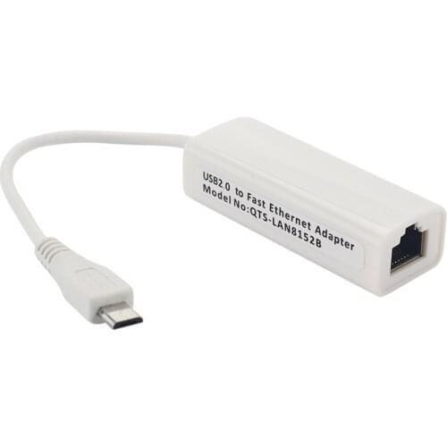 Raspberry Pi Zero Micro USB Ethernet Adapter Micro USB to RJ45 LAN Card 10M Network Card for for Raspberry Pi Zero W / 1.3
