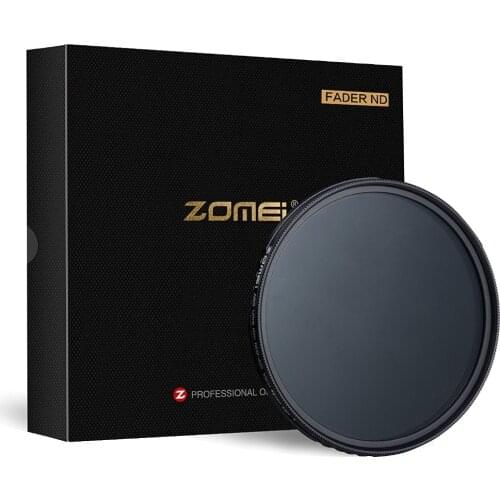 Zomei Ultra Slim ABS Fader ND Adjustable Variable ND2-400 Neutral Density Filter for DSLR Lens 49/52/58/67/72/77/82mm