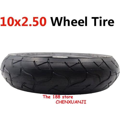 Electric scooter 10x2.50 tire inner and outer tires, with alloy rim, suitable for 10x2 / 2.125 10x2.50 wheel electric scooter