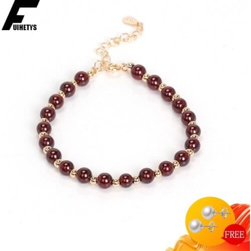 Fashion Bracelet for Women 925 Silver Jewelry with Garnet Gemstone Wedding Party Birthday Bridal Promise Gift Hand Accessories