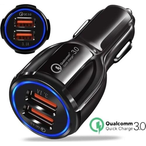 Mini Car Charger USB Lader Quick Charge3.0 Charger Adapter For iPhone Samsung Phone Chargeur USB Chargeur Voiture Cargador Movil